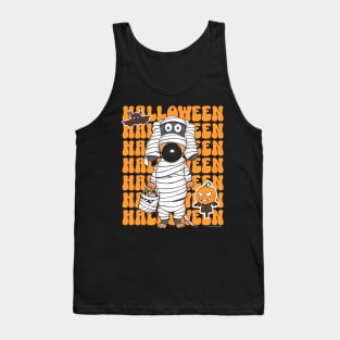 Cute Funny Halloween Doxie Dachshund Mummy Tank Top